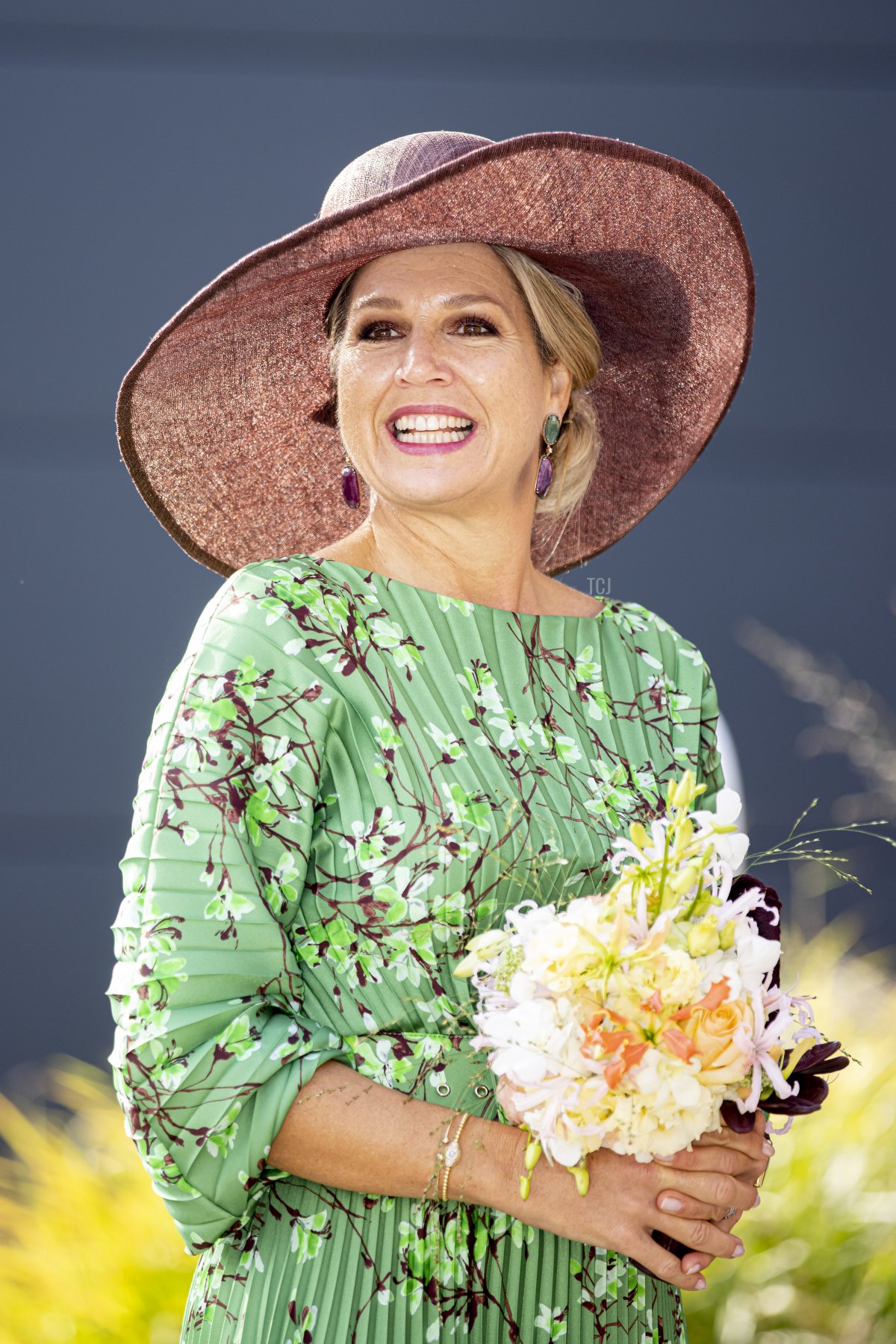 Queen Maxima of The Netherlands visits Auping Mattresses, Box springs and beds production hal on September 14, 2021 in Deventer, Netherlands. The King and Queen are visiting the Dutch region Salland
