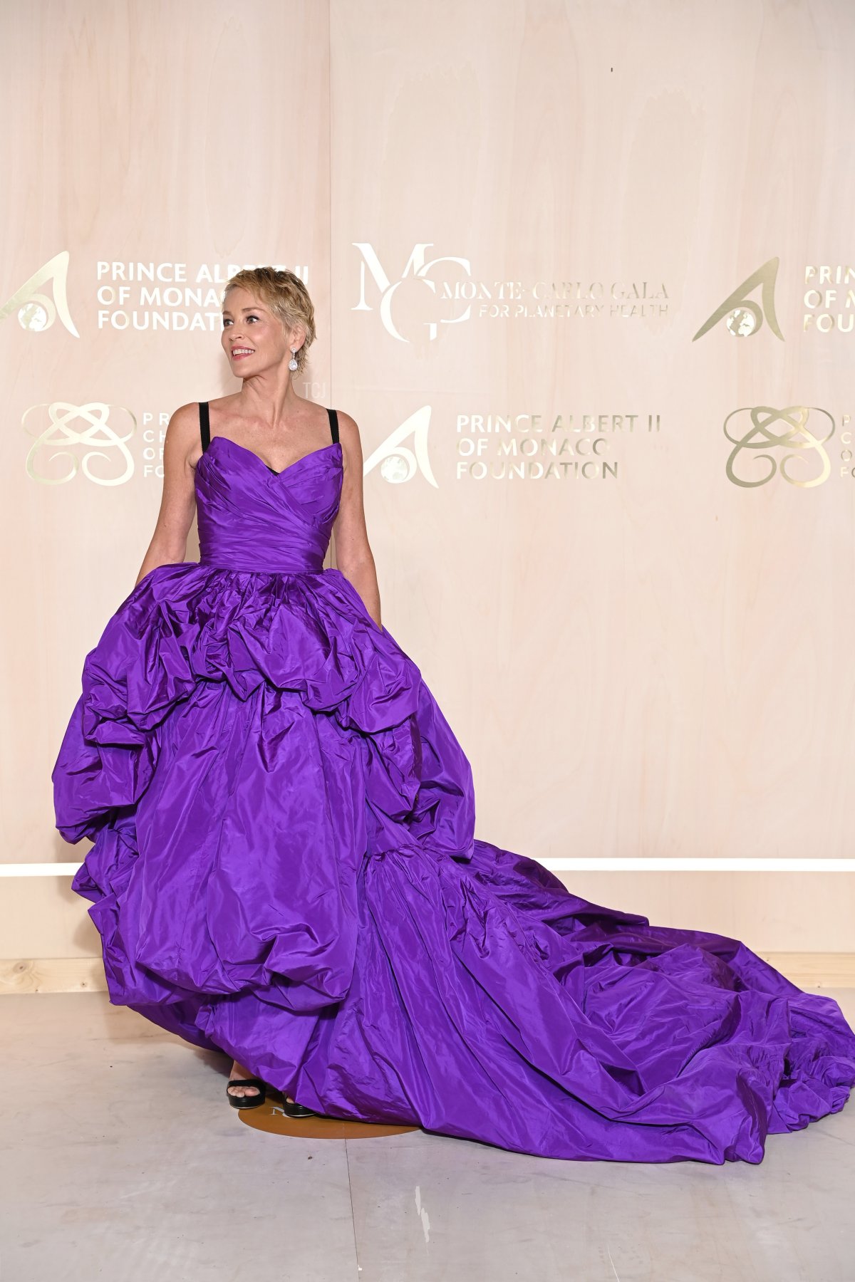 Sharon Stone attends the 5th Monte-Carlo Gala For Planetary Health on September 23, 2021 in Monte-Carlo, Monaco