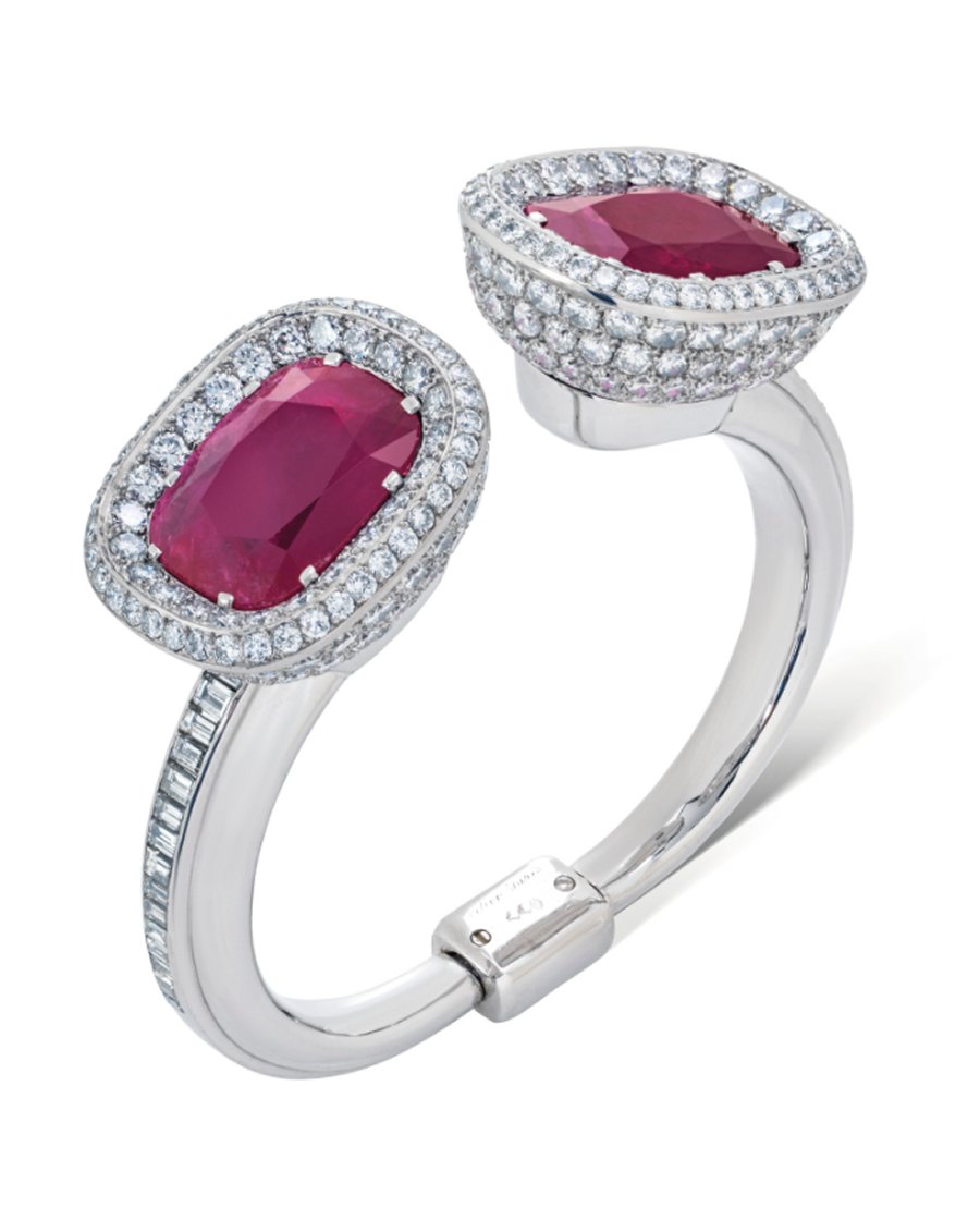 The former Duchess of Windsor's Art Deco ruby and diamond bangle, given by the former Duke of Windsor to his wife on their first wedding anniversary in 1938