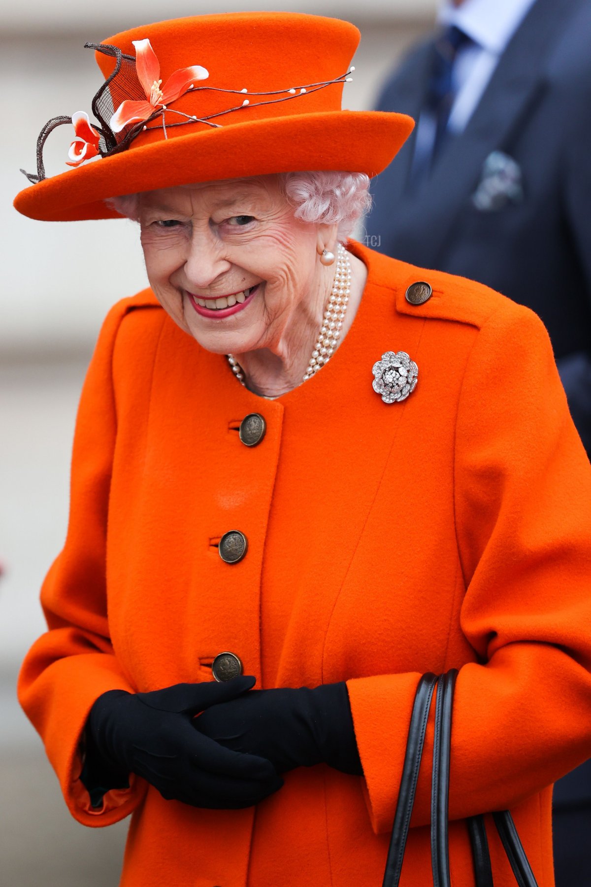 Queen Elizabeth II attends the launch of The Queen's Baton Relay for Birmingham 2022, the XXII Commonwealth Games at Buckingham Palace on October 07, 2021 in London, England