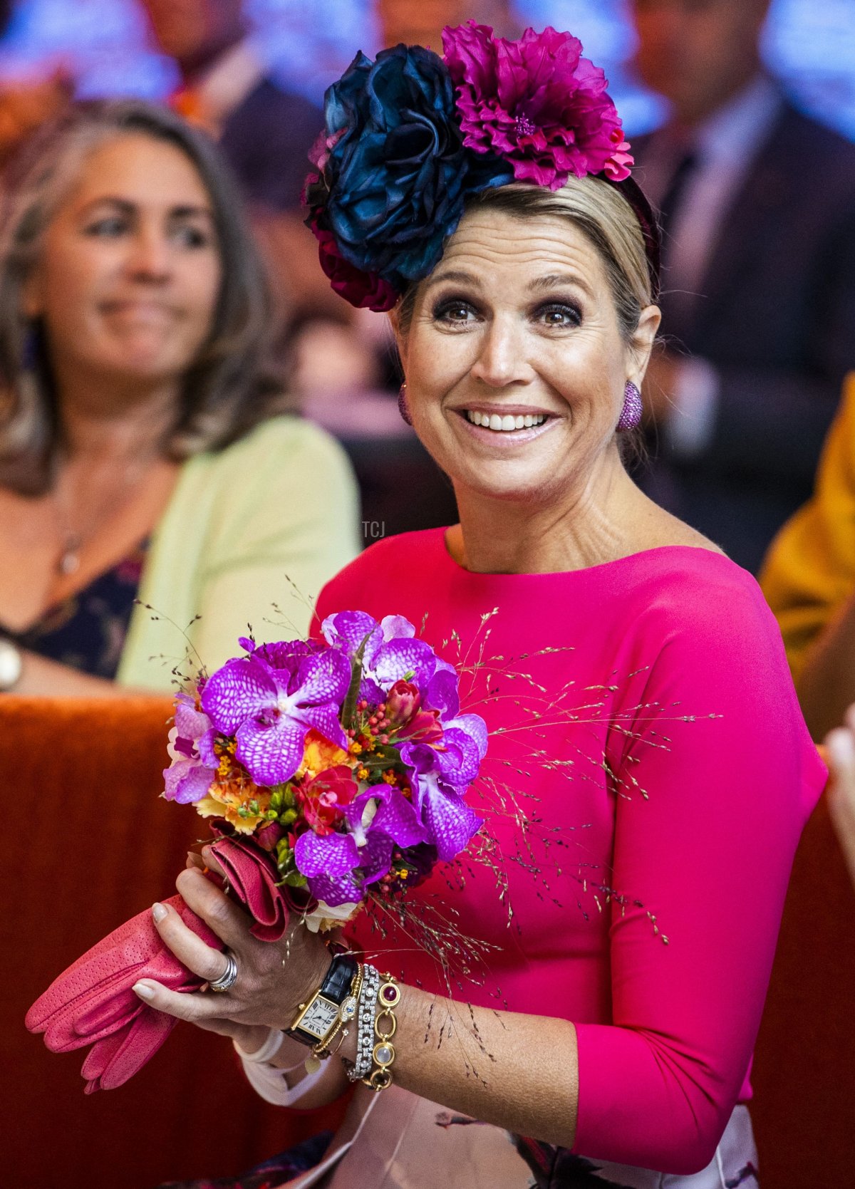 Queen Maxima of Netherlands attends the opening of the exhibition "Viva la Frida!: Life and Art of Frida Kahlo" at the Drents Museum in Assen, on October 7, 2021