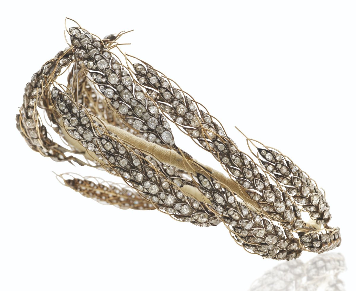 Nitot Early 19th Century Diamonds "Ears of Wheat" Tiara