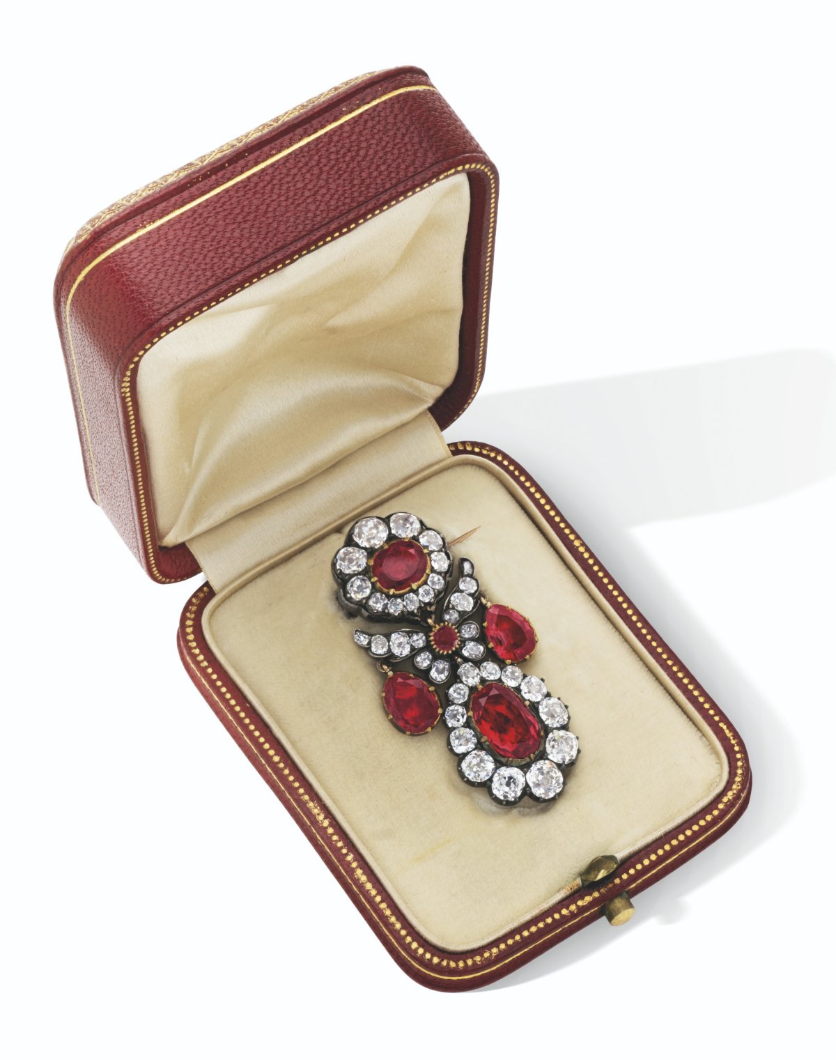 Early 19th Century Ruby and Diamond Brooch