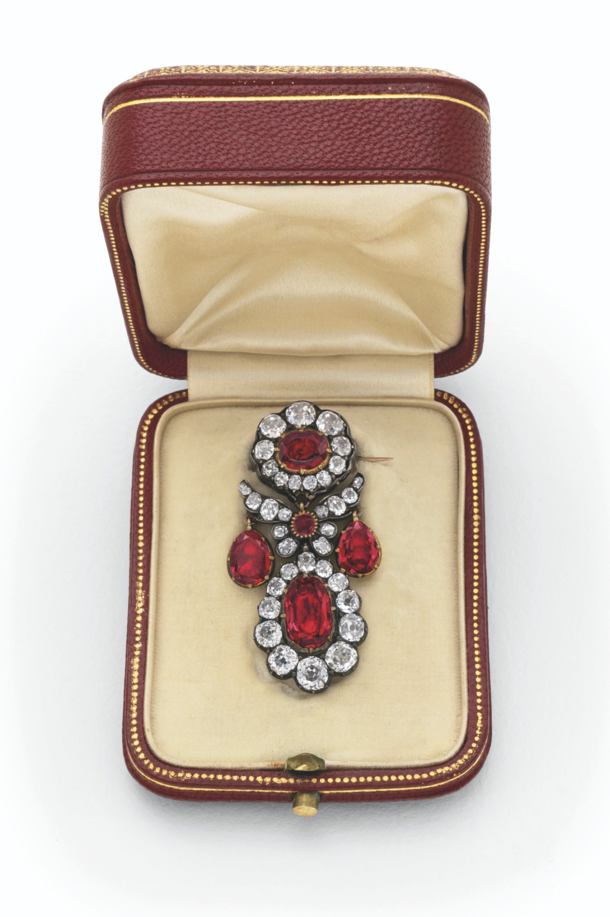 Early 19th Century Ruby and Diamond Brooch