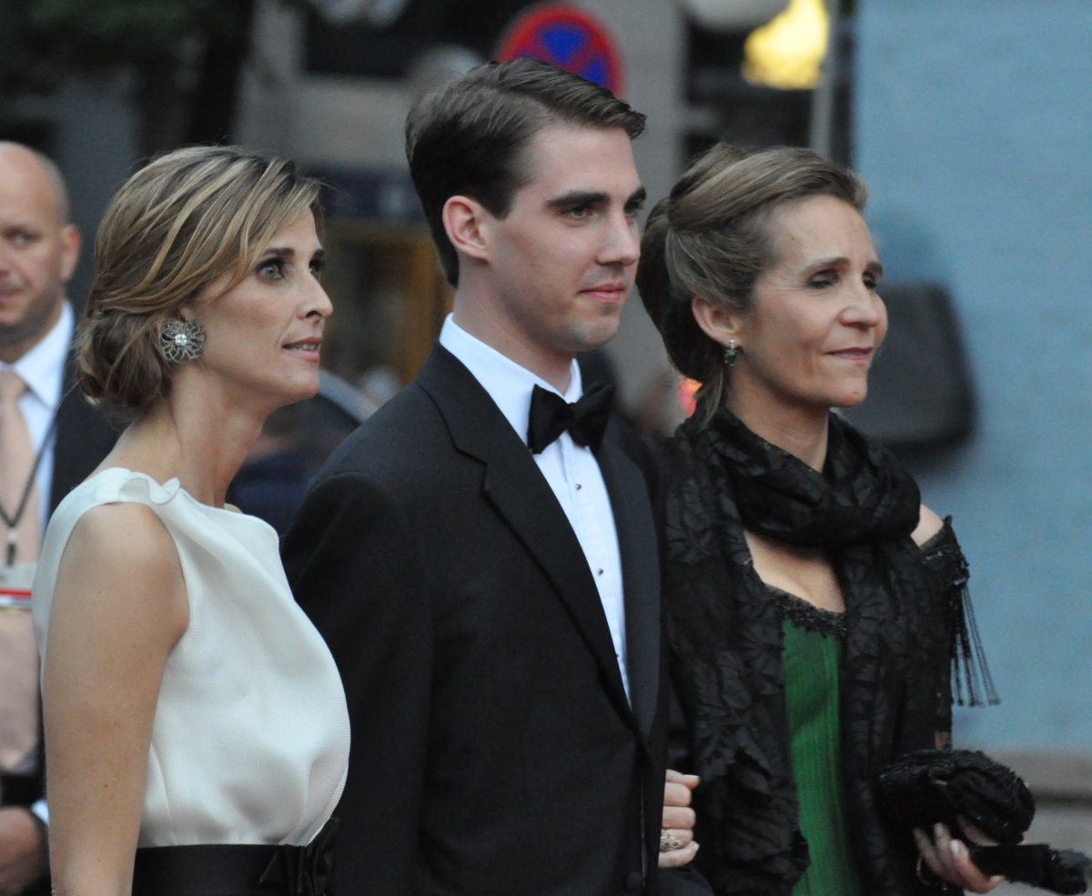Princess Rosario of Bulgaria, Prince Philippos of Greece and Denmark, and Infanta Elena of Spain attend the Government Pre-Wedding Dinner for Crown Princess Victoria of Sweden and Daniel Westling at The Eric Ericson Hall on June 18, 2010 in Stockholm, Sweden