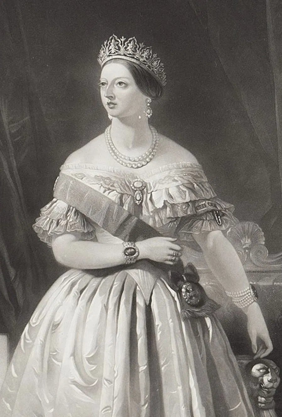 Queen Victoria wears her opals