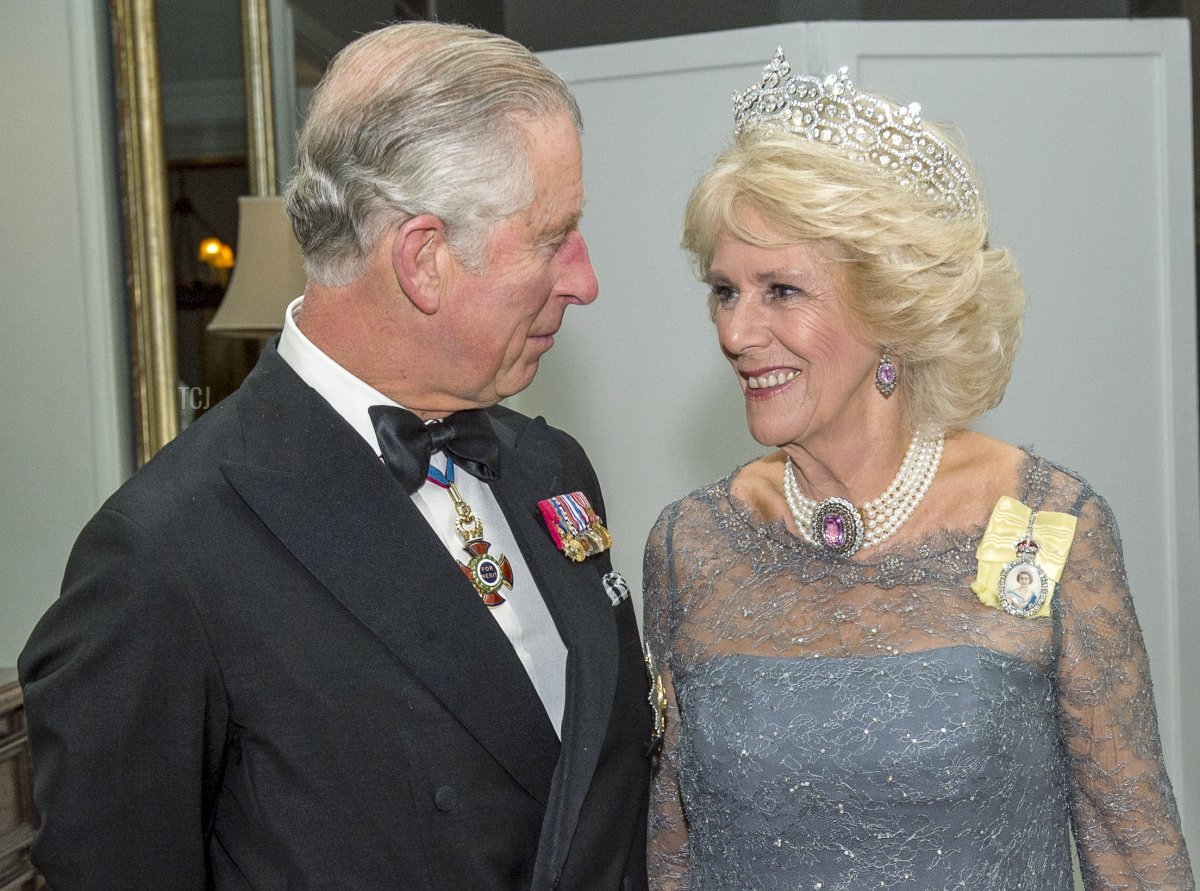 Prince Charles, Prince of Wales accompanied by Camilla, Duchess of Cornwall attend the CHOGM Banquet in Malta on November 27, 2015 near Attard, Malta