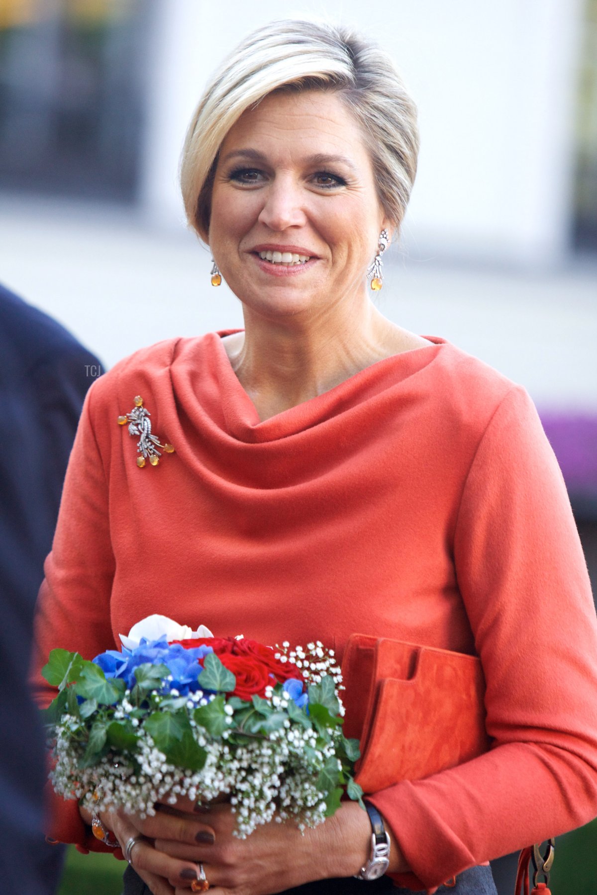 Queen Maxima of The Netherlands arrives at the Royal Palace during an official visit to Oslo on October 2, 2013 in Oslo, Norway