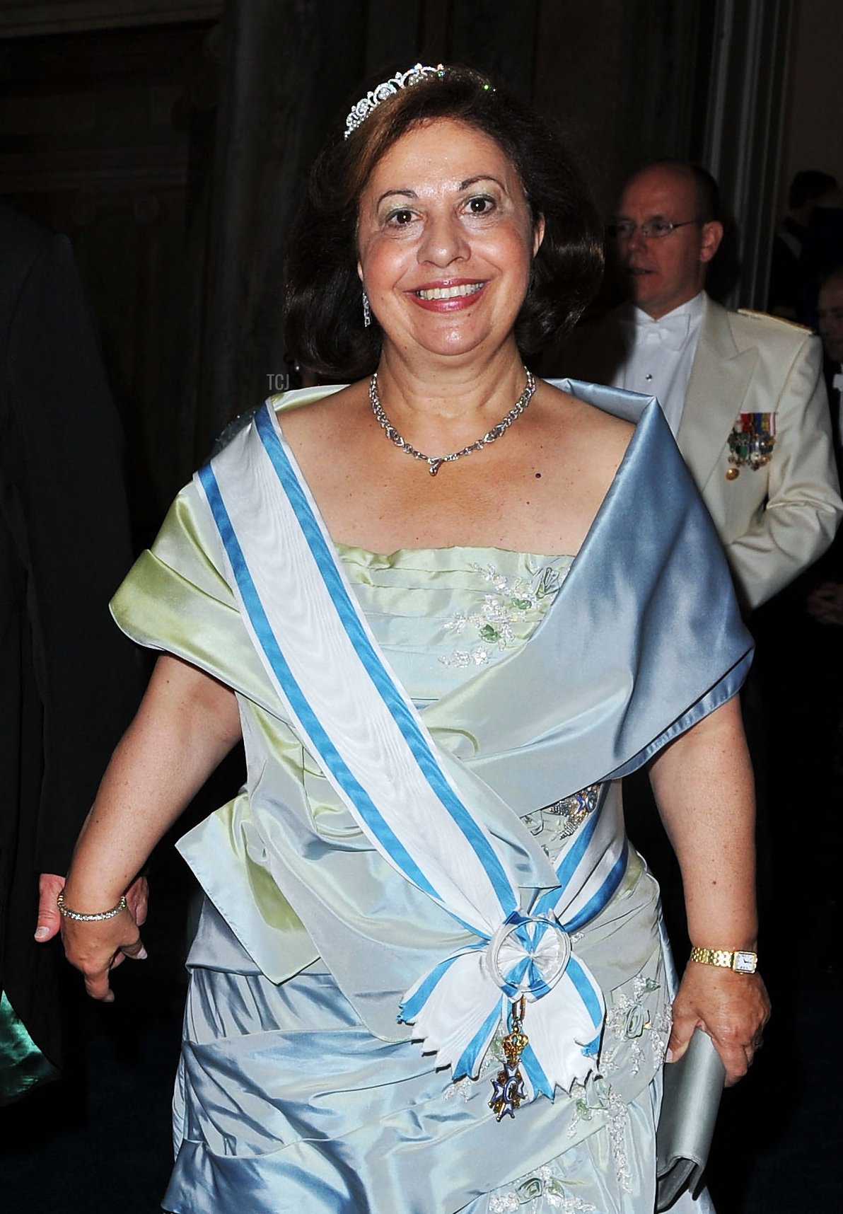 Crown Prince Alexander and Crown Princess Katherine of Serbia arrive for the wedding of Crown Princess Victoria of Sweden and Daniel Westling in Stockholm, Sweden, 19 June 2010