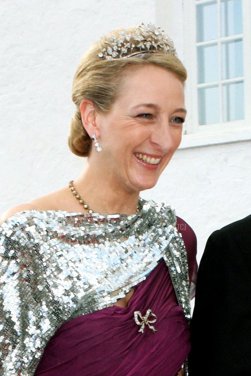Princess Alexandra and Greve Jeffersom-Friedrich von Pfeil arrive to attend the wedding between Prince Joachim of Denmark and Marie Cavallier on May 24, 2008 at the Mogeltonder church in Mogeltonder, Denmark