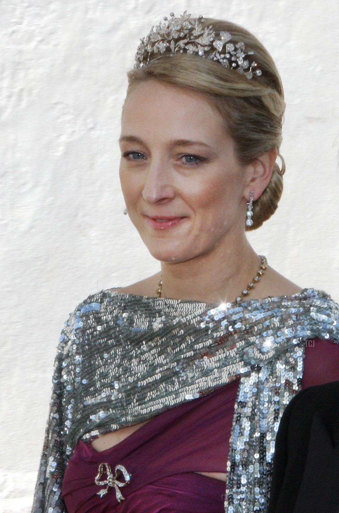 Princess Alexandra and Greve Jeffersom-Friedrich von Pfeil arrive to attend the wedding between Prince Joachim of Denmark and Marie Cavallier on May 24, 2008 at the Mogeltonder church in Mogeltonder, Denmark