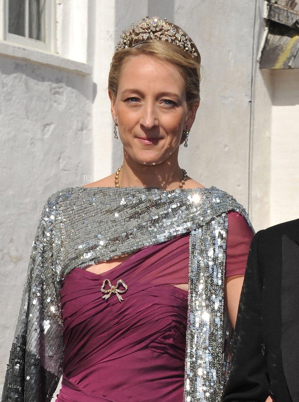 Princess Alexandra and Greve Jeffersom-Friedrich von Pfeil arrive to attend the wedding between Prince Joachim of Denmark and Marie Cavallier on May 24, 2008 at the Mogeltonder church in Mogeltonder, Denmark