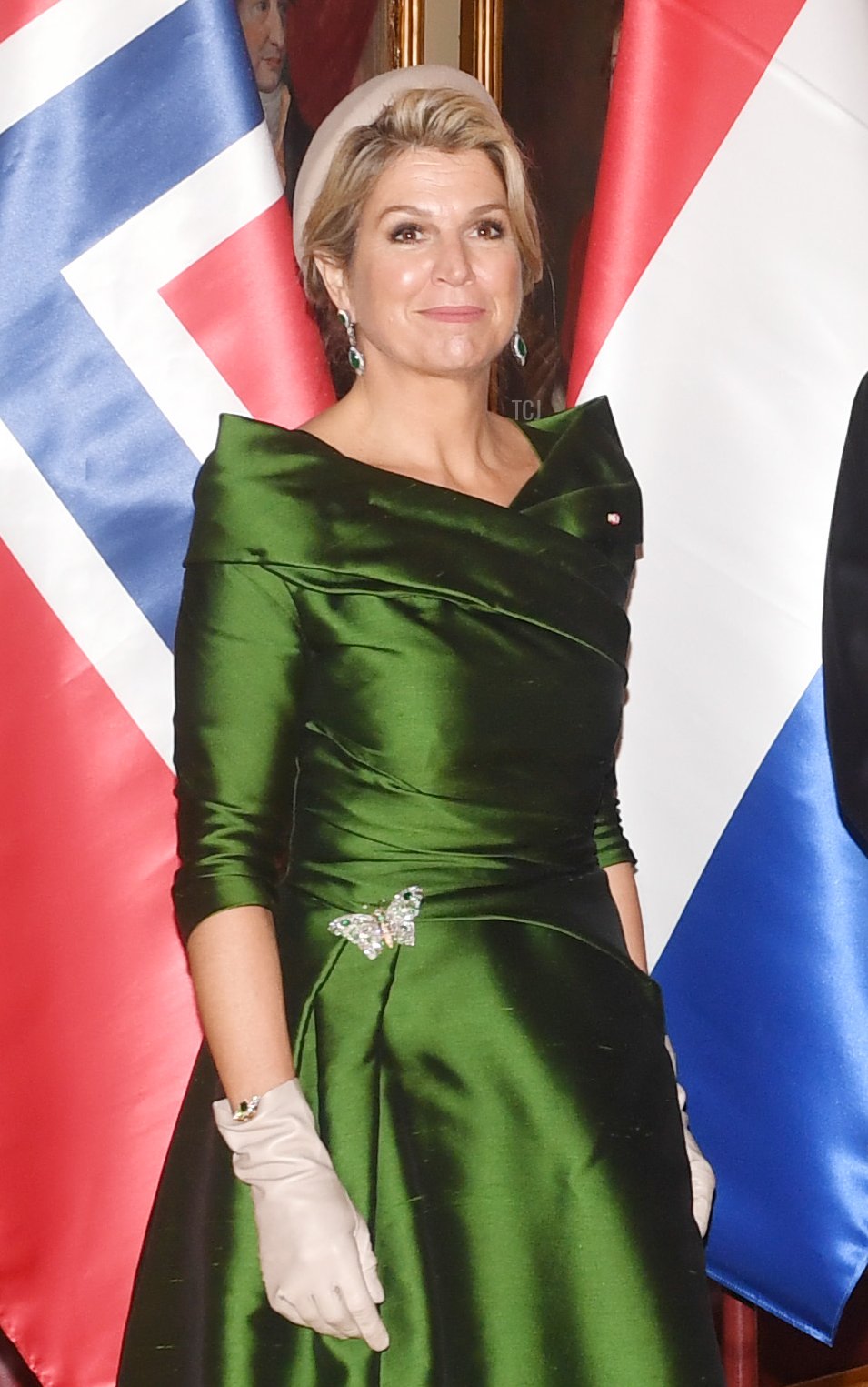 King Willem-Alexander and Queen Maxima at a signing of the guest book in the Eidsvoll Gallery at Stortinget on November 9, 2021 in Oslo, Norway