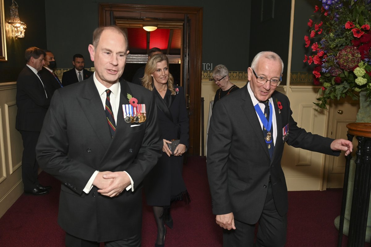 The Earl and Countess of Wessex attend the Royal British Legion festival of Remembrance at the Albert Hall on November 13, 2021 in London, England