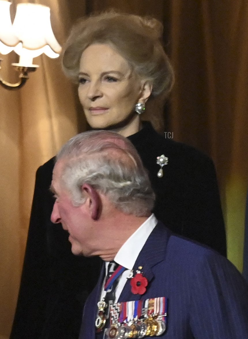 The Prince of Wales and Princess Michael of Kent attend the Royal British Legion festival of Remembrance at the Albert Hall on November 13, 2021 in London, England