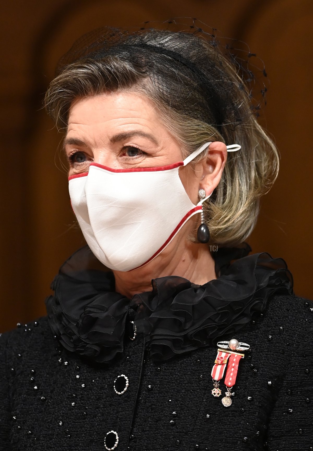 Princess Caroline of Hanover attends a thanksgiving mass at the Cathedral of Monaco during the Monaco National Day Celebrations on November 19, 2021 in Monte-Carlo, Monaco