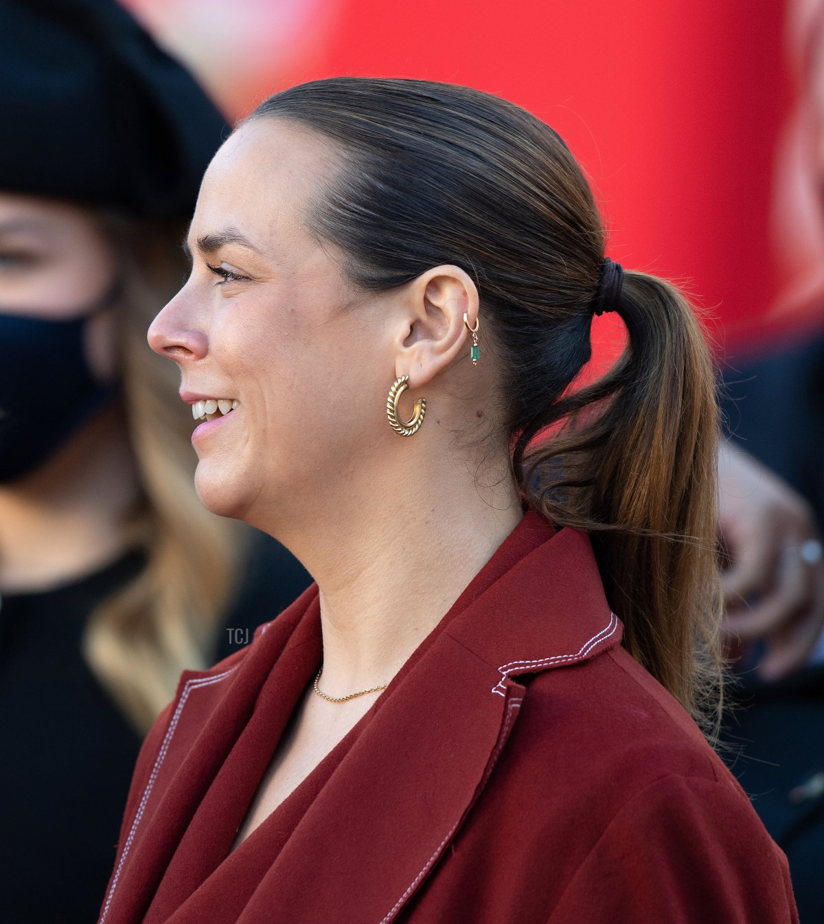 Pauline Ducruet leaves a thanksgiving mass at the Cathedral of Monaco during the Monaco National Day Celebrations on November 19, 2021 in Monte-Carlo, Monaco