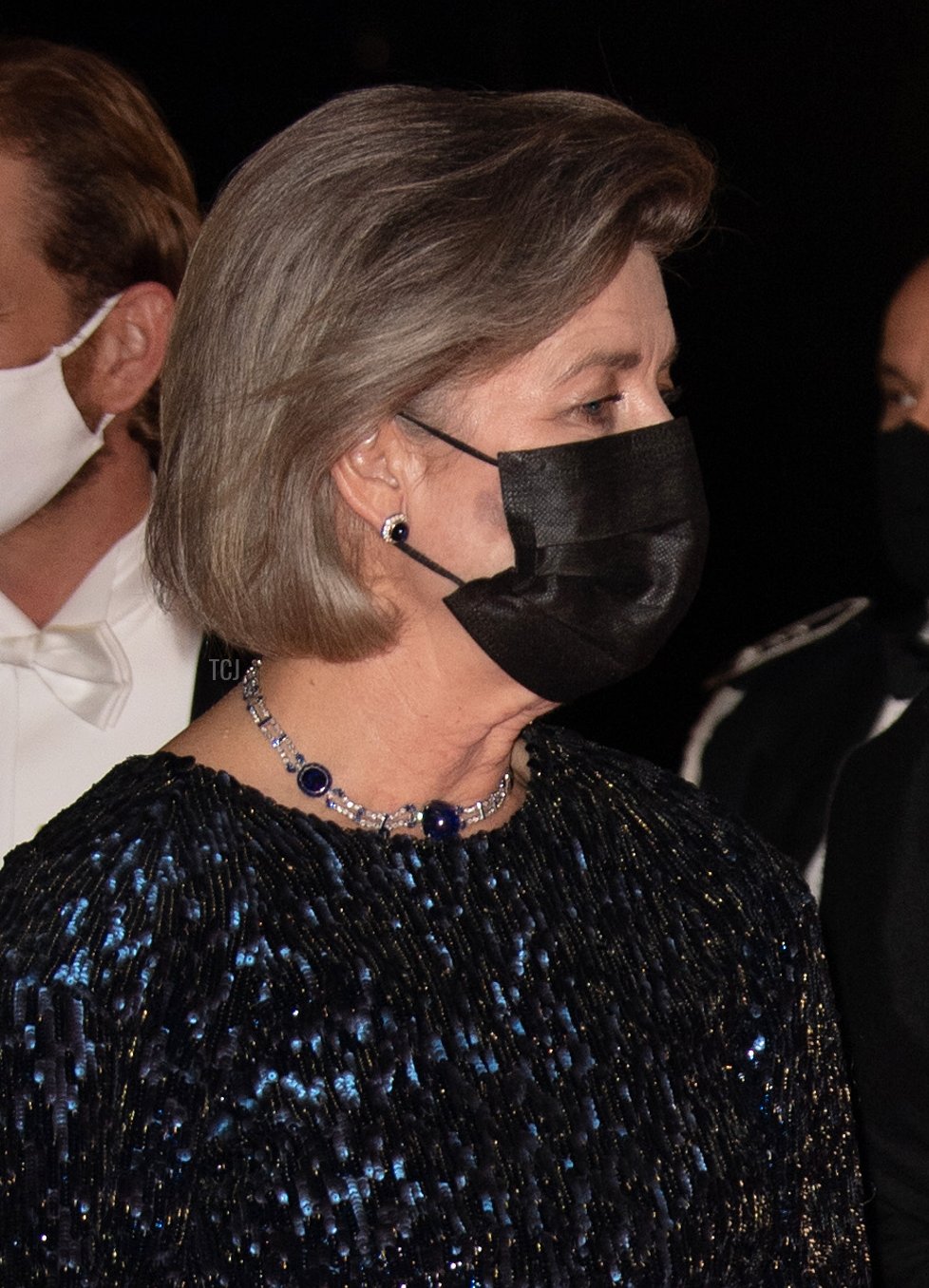 Princess Caroline of Hanover and Charlotte Casiraghi attend a Gala at the Grimaldi Forum during the Monaco National Day Celebrations on November 19, 2021 in Monte-Carlo, Monaco