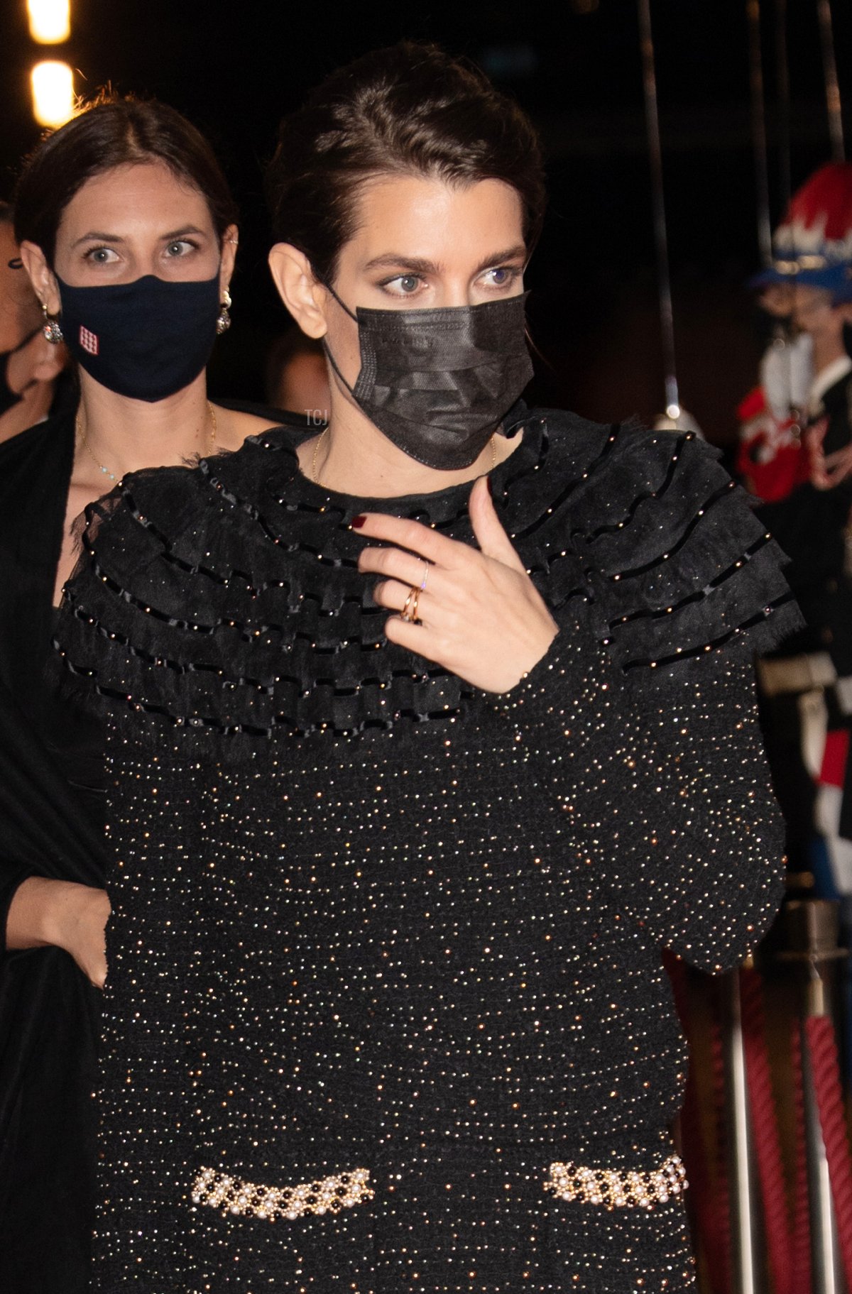 Princess Caroline of Hanover and Charlotte Casiraghi attend a Gala at the Grimaldi Forum during the Monaco National Day Celebrations on November 19, 2021 in Monte-Carlo, Monaco
