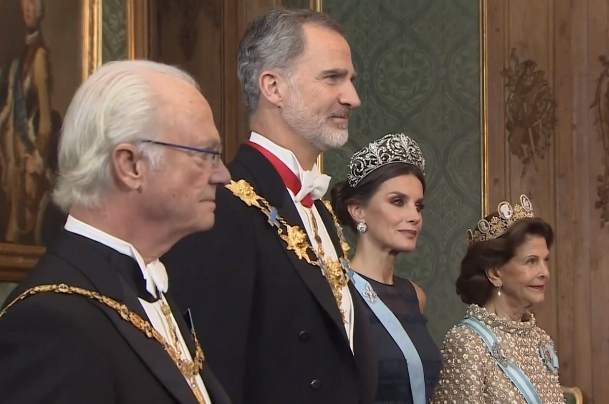 The Swedish and Spanish royals attend the Spanish state dinner, 24 Nov 2021