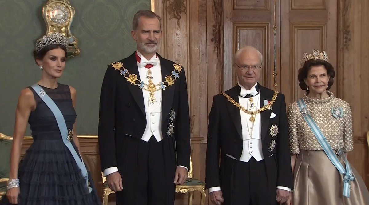 The Swedish and Spanish royals attend the Spanish state dinner, 24 Nov 2021