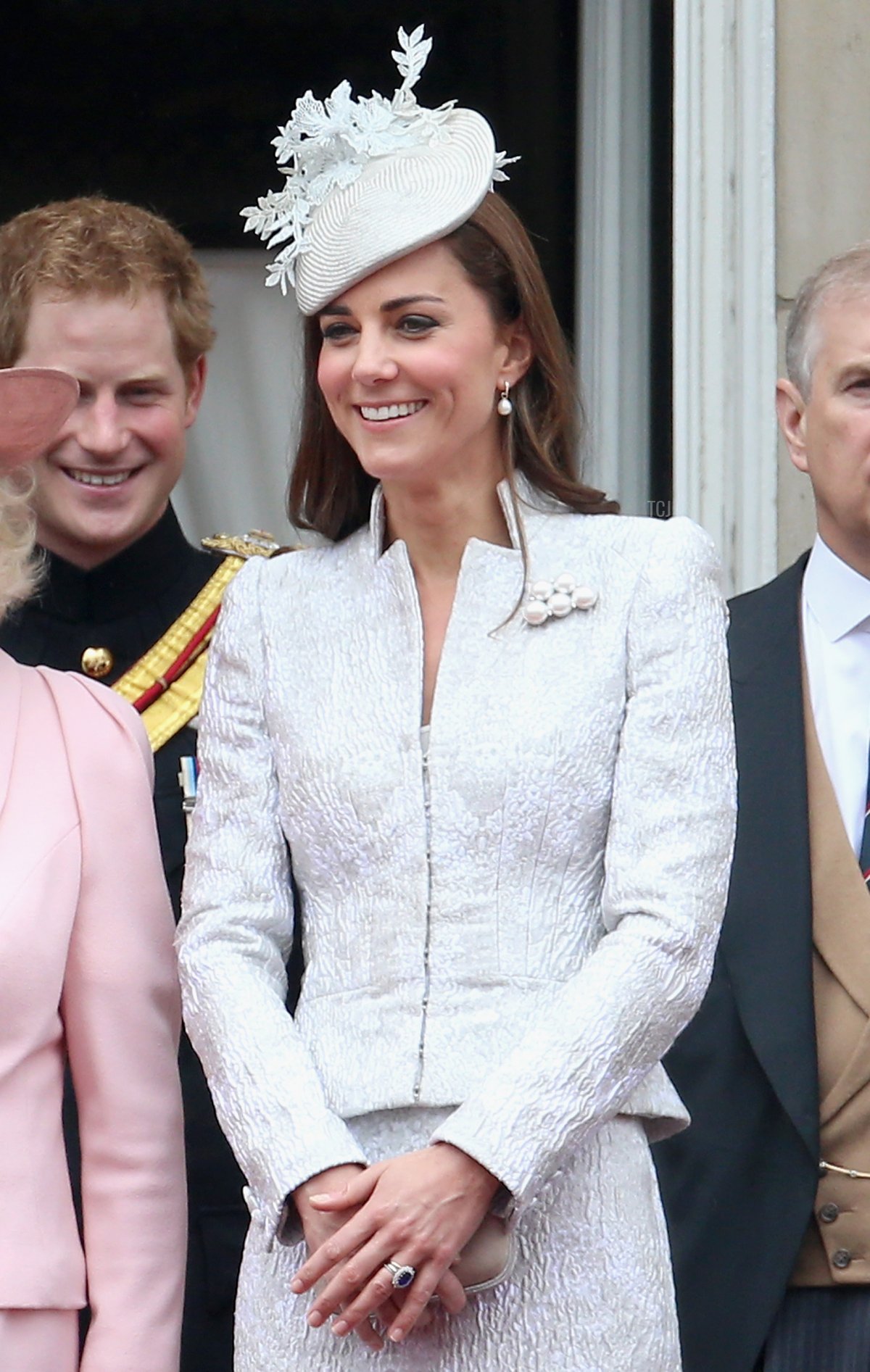 Catherine, Duchess of Cambridge on the balcony during Trooping the Colour - Queen Elizabeth II's Birthday Parade, at The Royal Horseguards on June 14, 2014 in London, England