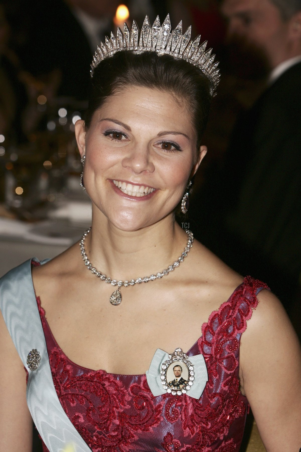 Crown Princess Victoria of Sweden attends the Nobel Foundation Prize 2006 Gala Dinner at the City Hall on December 10, 2006 in Stockholm, Sweden