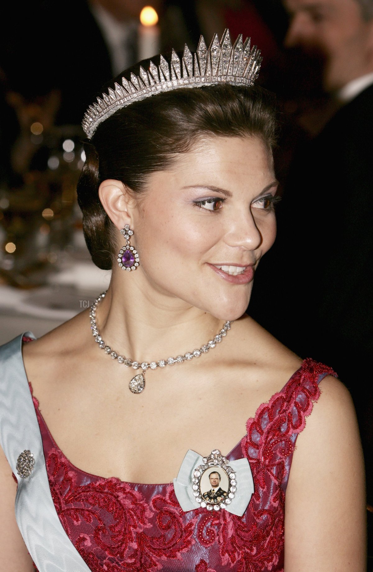 Crown Princess Victoria of Sweden attends the Nobel Foundation Prize 2006 Gala Dinner at the City Hall on December 10, 2006 in Stockholm, Sweden