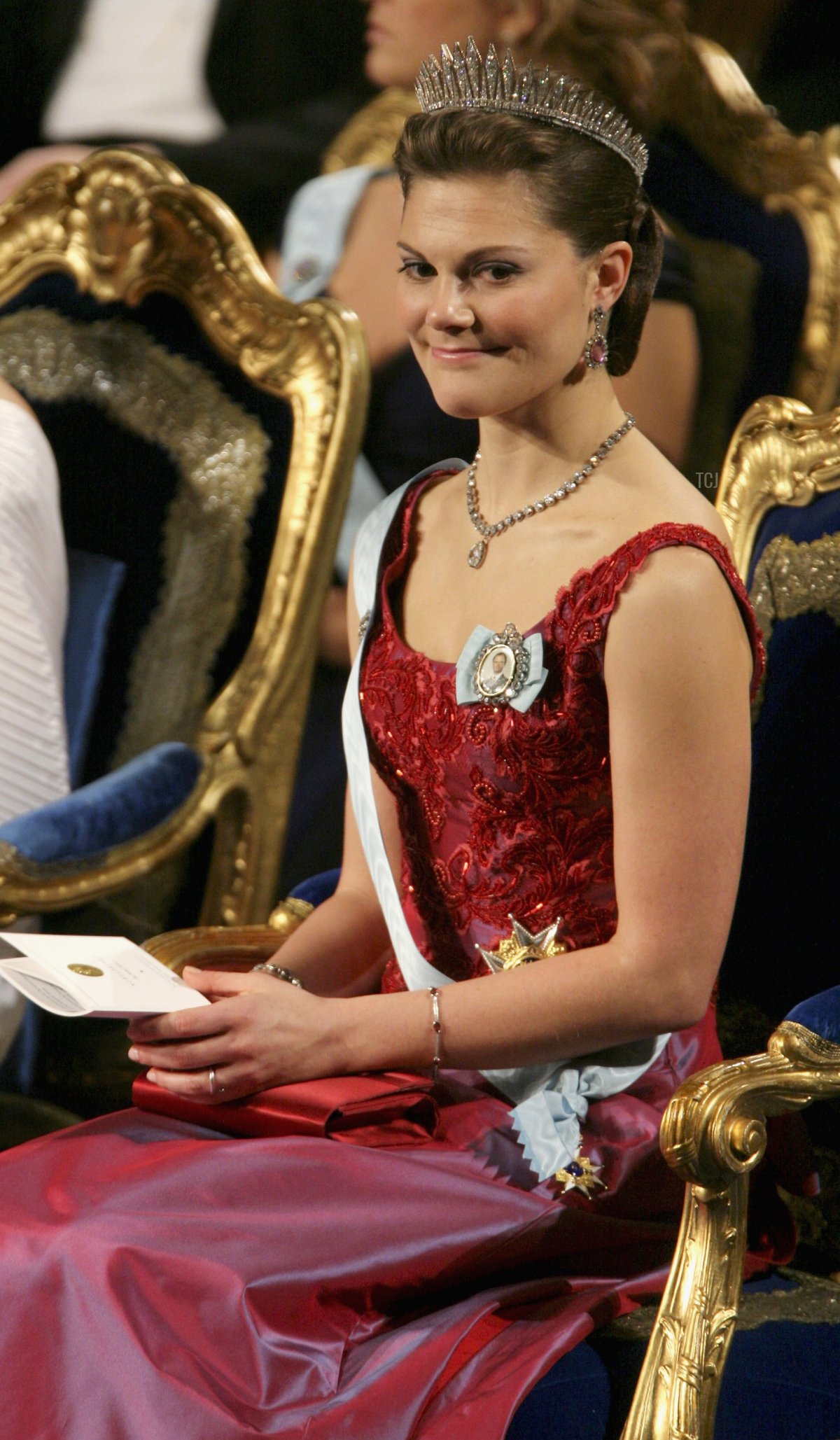 Crown Princess Victoria of Sweden attends the Nobel Foundation Prize 2006 at the Concert Hall on December 10, 2006 in Stockholm, Sweden