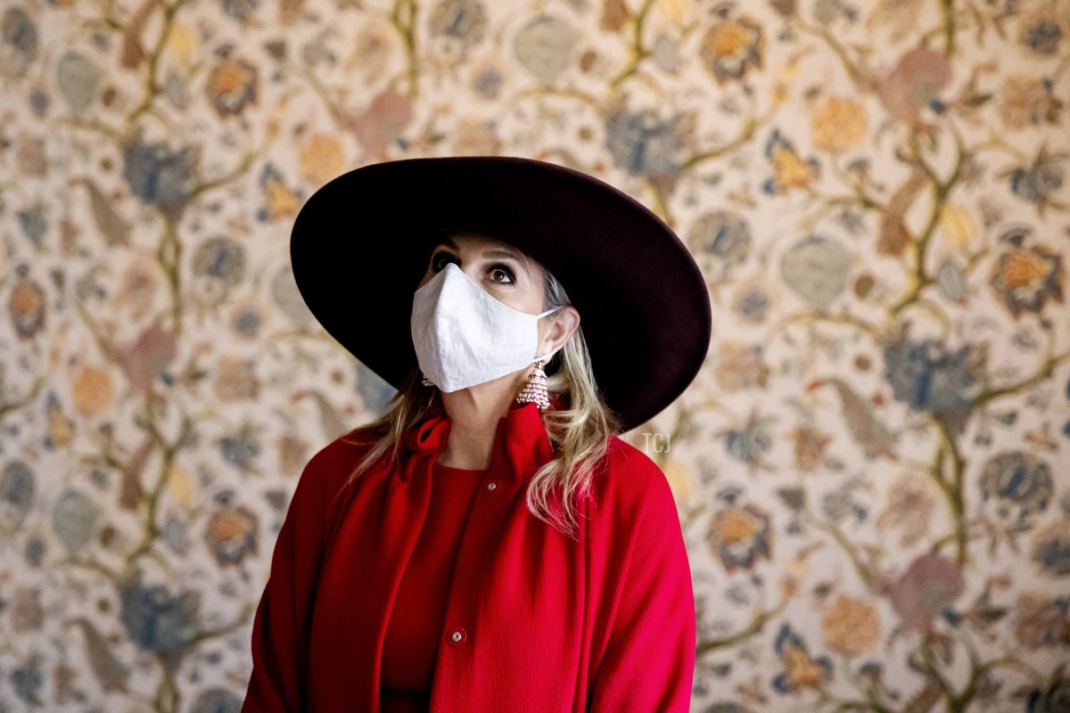Queen Maxima of The Netherlands attends the opening of the Pieter Teyler house in the Teylers museum on November 30, 2021 in Haarlem, Netherlands
