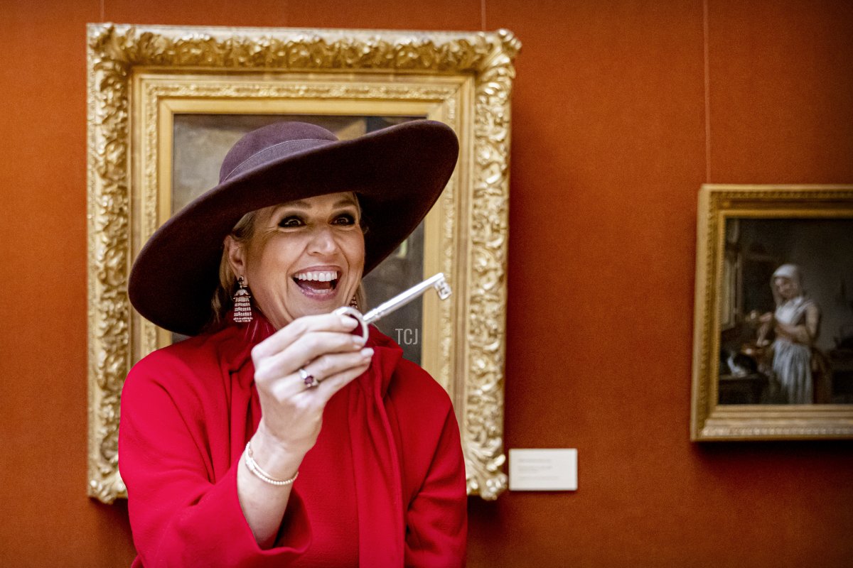 Queen Maxima of The Netherlands attends the opening of the Pieter Teyler house in the Teylers museum on November 30, 2021 in Haarlem, Netherlands