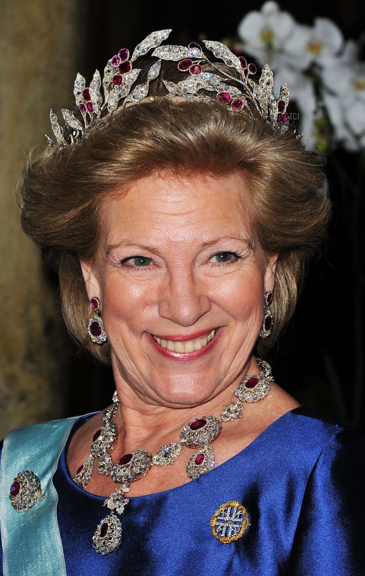 Queen Anne-Marie of Greece attends the Wedding Banquet for Crown Princess Victoria of Sweden and her husband prince Daniel at the Royal Palace on June 19, 2010 in Stockholm, Sweden