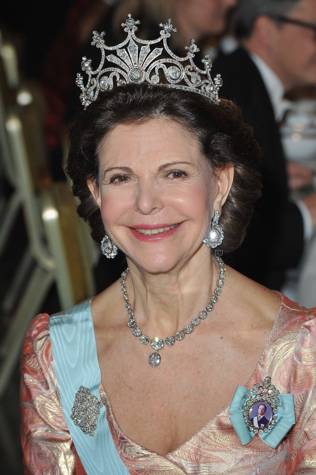Queen Silvia of Sweden attends the Nobel Banquet at the City Hall on December 10, 2011 in Stockholm, Sweden