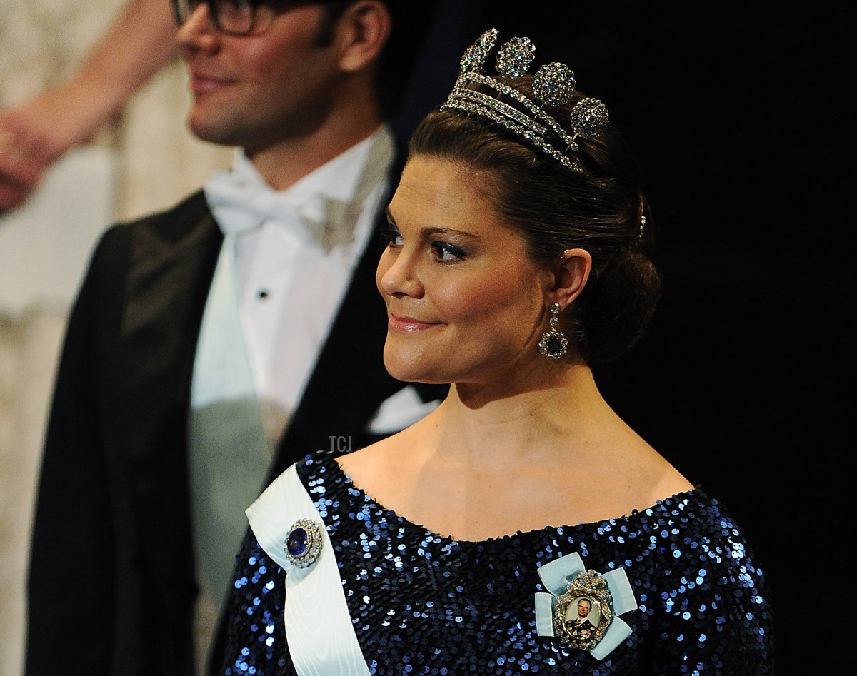 Crown Princess Victoria of Sweden attends the Nobel Prize Award Ceremony at Stockholm Concert Hall on December 10, 2011 in Stockholm, Sweden