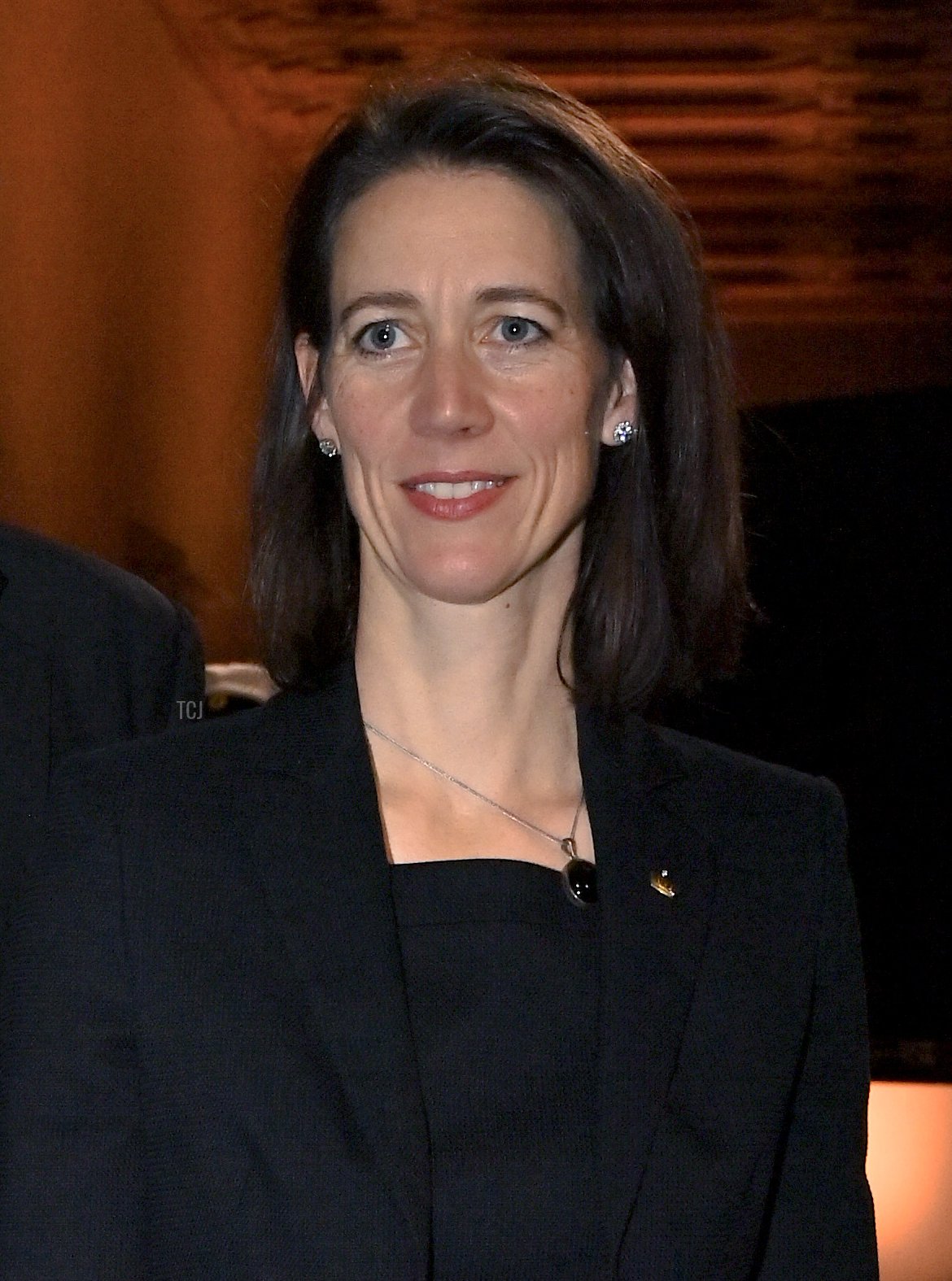 Countess Bettina Bernadotte af Wisborg (R) and her partner Philipp Haug attend the Nobel Prize Awards ceremony at the Concert Hall on December 10, 2021 in Stockholm, Sweden