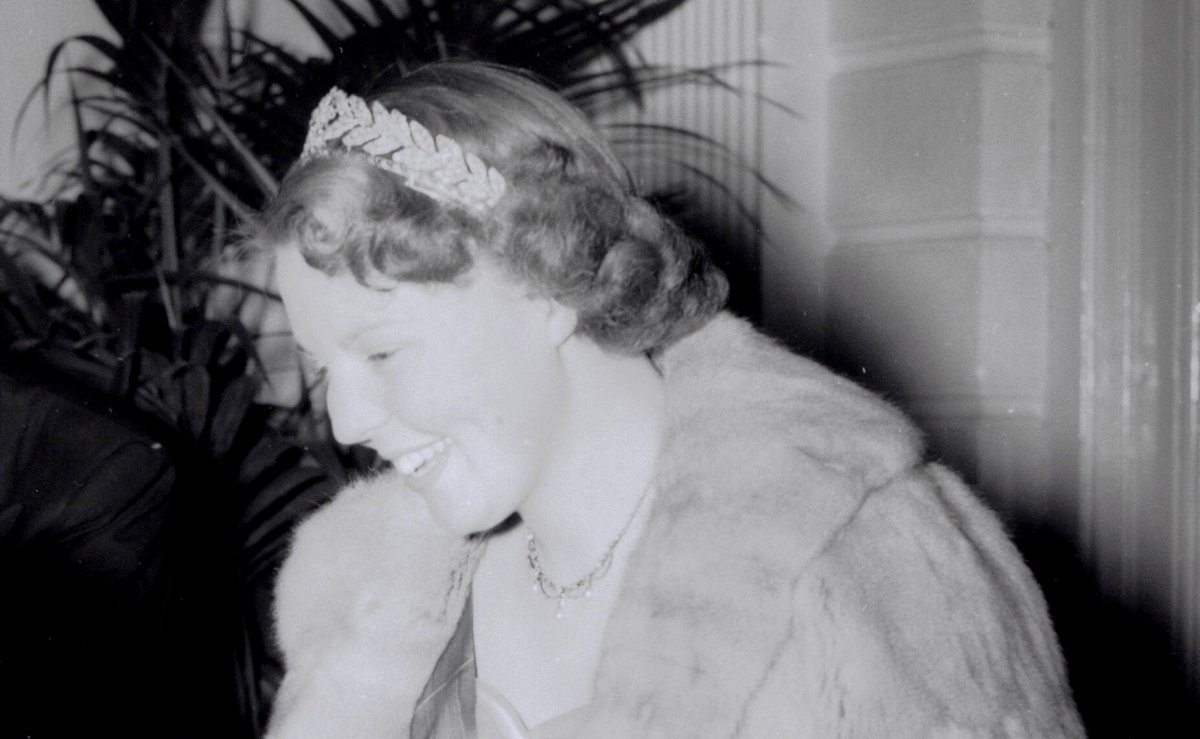 Princess Beatrix of the Netherlands during the Liberian state visit, October 1956