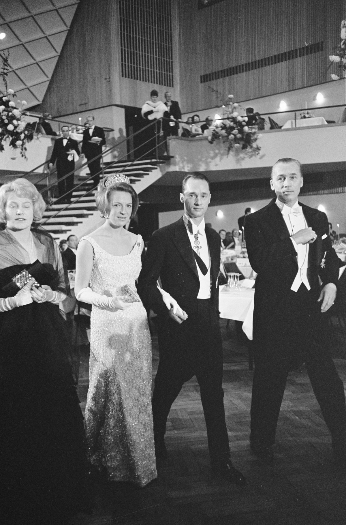 Prince Carlos Hugo and Princess Irene attend a ball in Bonn, November 1964