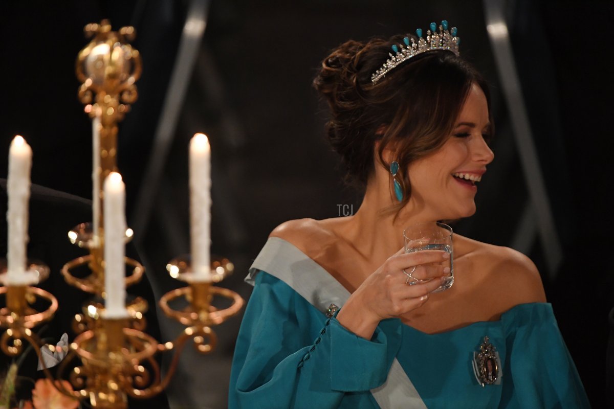 Princess Sofia of Sweden attends the Nobel Prize Banquet 2018 at City Hall on December 10, 2019 in Stockholm, Sweden