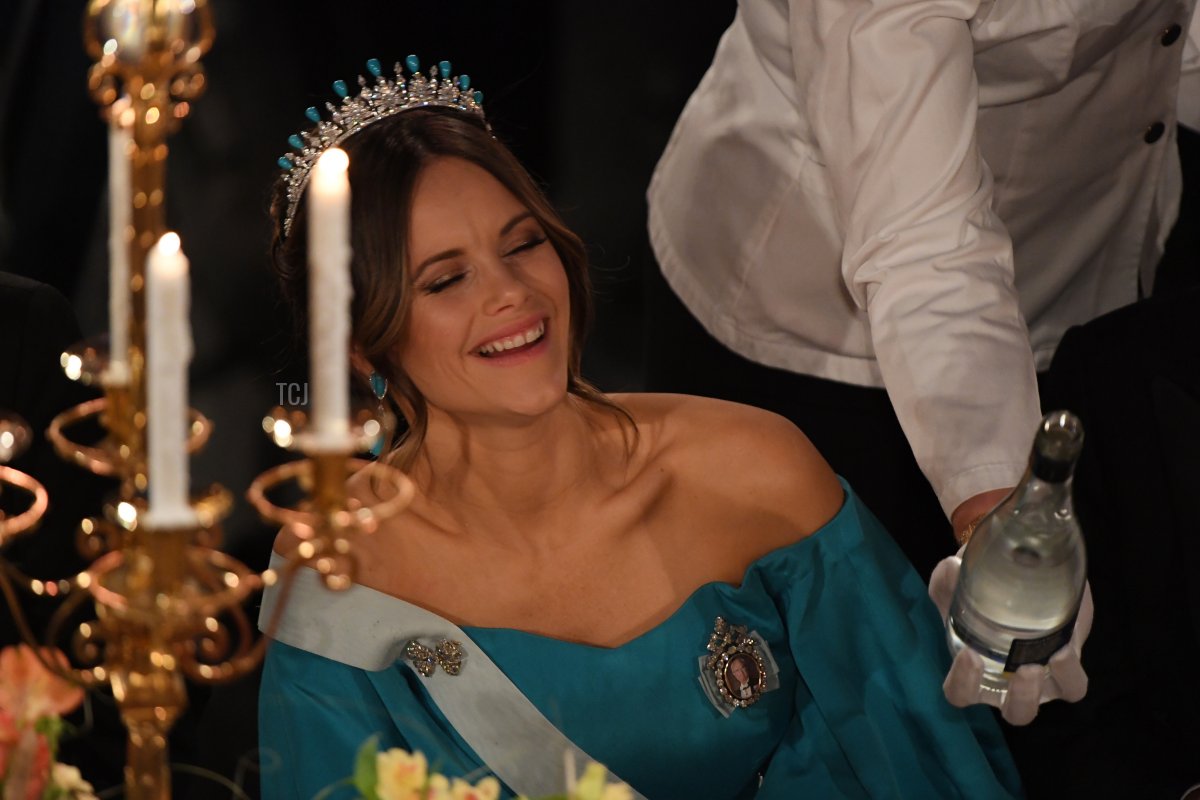 Princess Sofia of Sweden attends the Nobel Prize Banquet 2018 at City Hall on December 10, 2019 in Stockholm, Sweden