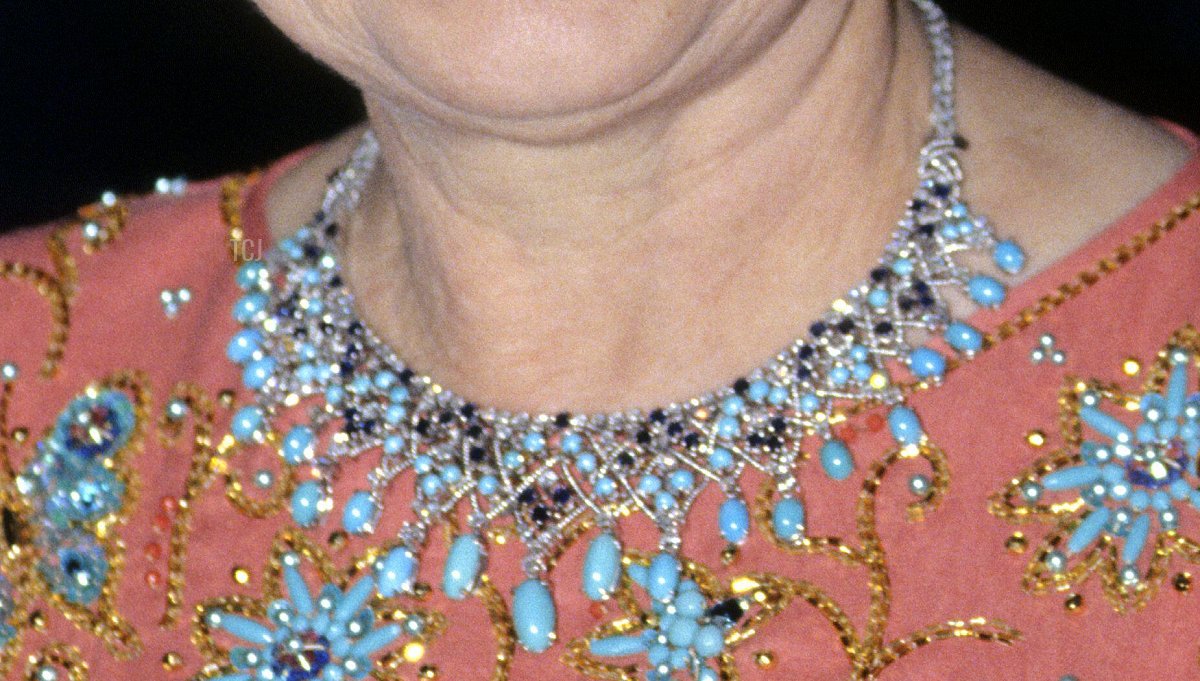 HM Queen Elizabeth II attends the Berlin Tattoo at Deutschlandhalle in Berlin during her State Visit to Germany October 1992