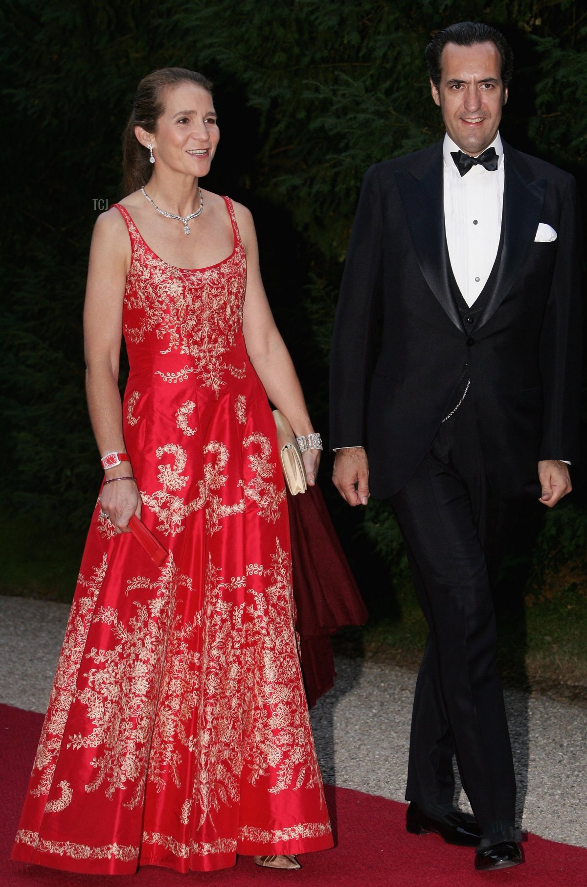 Infanta Elena of Spain, Duchess of Lugo and her husband, Jaime de Marichalar, attend a silver wedding anniversary celebration for the Grand Duke and Grand Duchess of Luxembourg at the Castle of Berg in Colmar-Berg, 1 Jul 2006