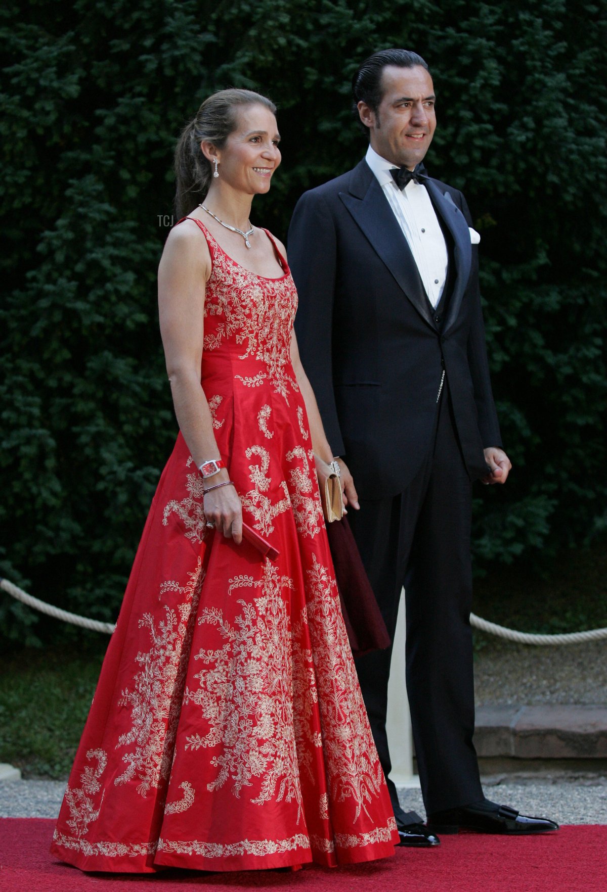 Infanta Elena of Spain, Duchess of Lugo and her husband, Jaime de Marichalar, attend a silver wedding anniversary celebration for the Grand Duke and Grand Duchess of Luxembourg at the Castle of Berg in Colmar-Berg, 1 Jul 2006