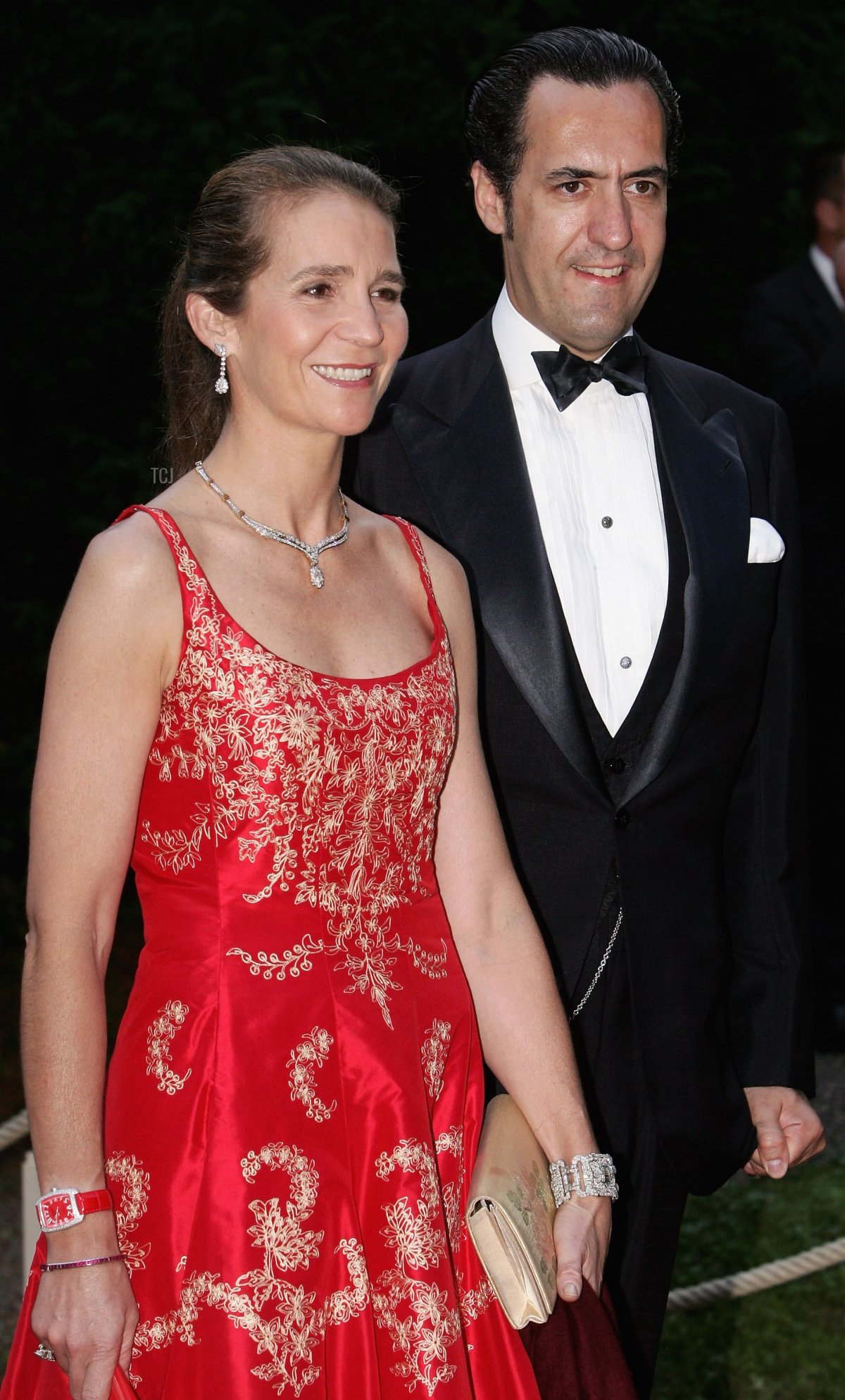 Infanta Elena of Spain, Duchess of Lugo and her husband, Jaime de Marichalar, attend a silver wedding anniversary celebration for the Grand Duke and Grand Duchess of Luxembourg at the Castle of Berg in Colmar-Berg, 1 Jul 2006