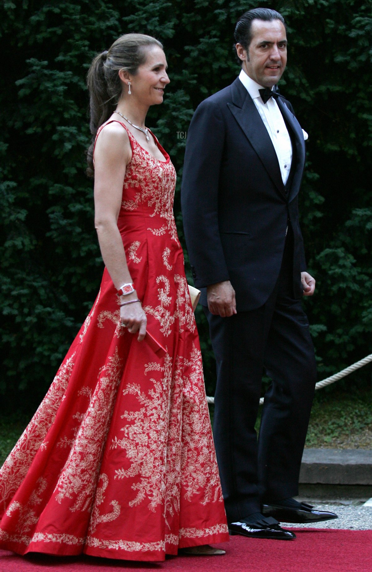 Infanta Elena of Spain, Duchess of Lugo and her husband, Jaime de Marichalar, attend a silver wedding anniversary celebration for the Grand Duke and Grand Duchess of Luxembourg at the Castle of Berg in Colmar-Berg, 1 Jul 2006