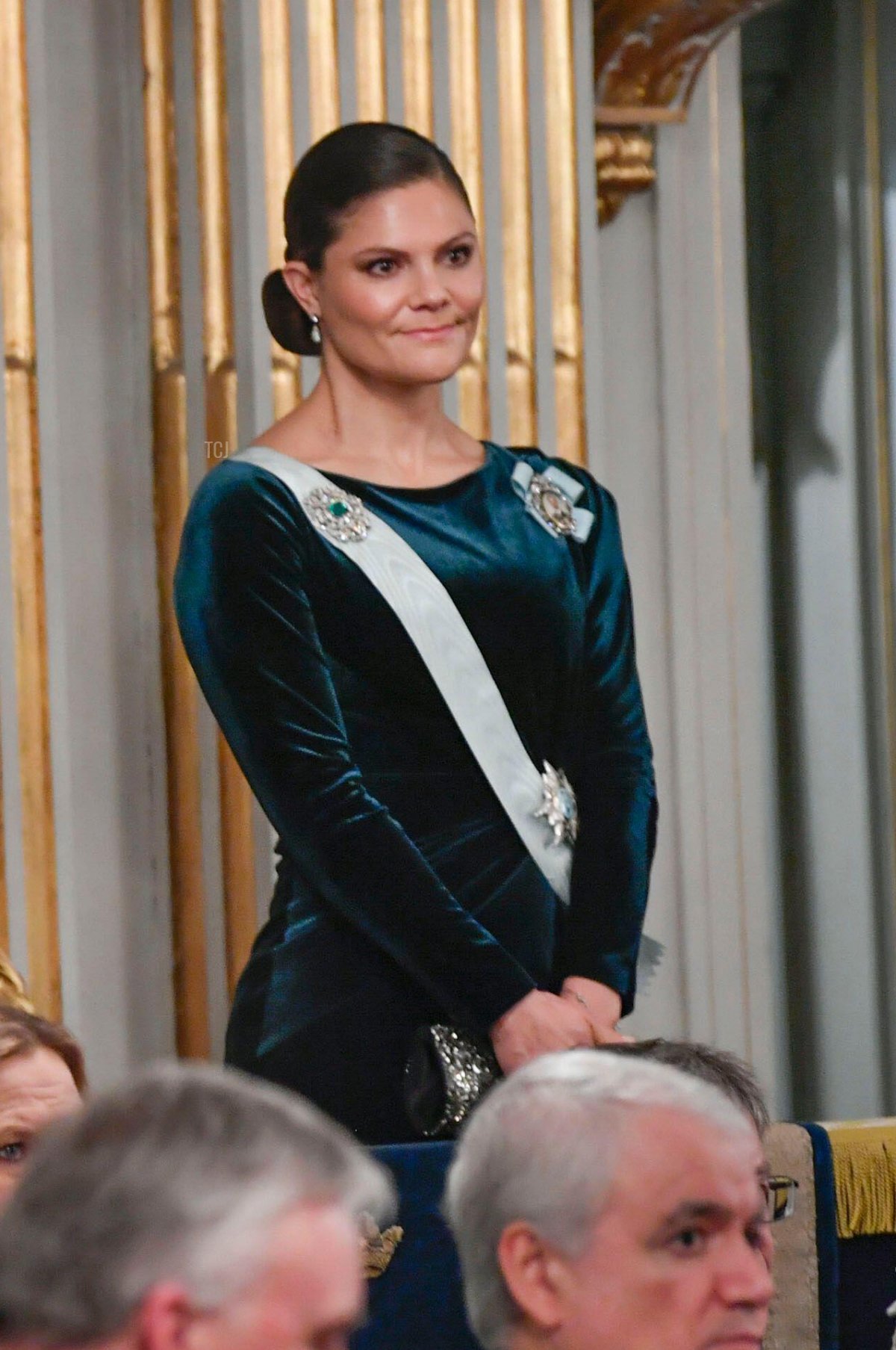 Crown Princess Victoria of Sweden attends the Swedish Academy's Annual Grand Ceremony at the Old Stock Exchange building in Stockholm, Sweden, 20 Dec 2021