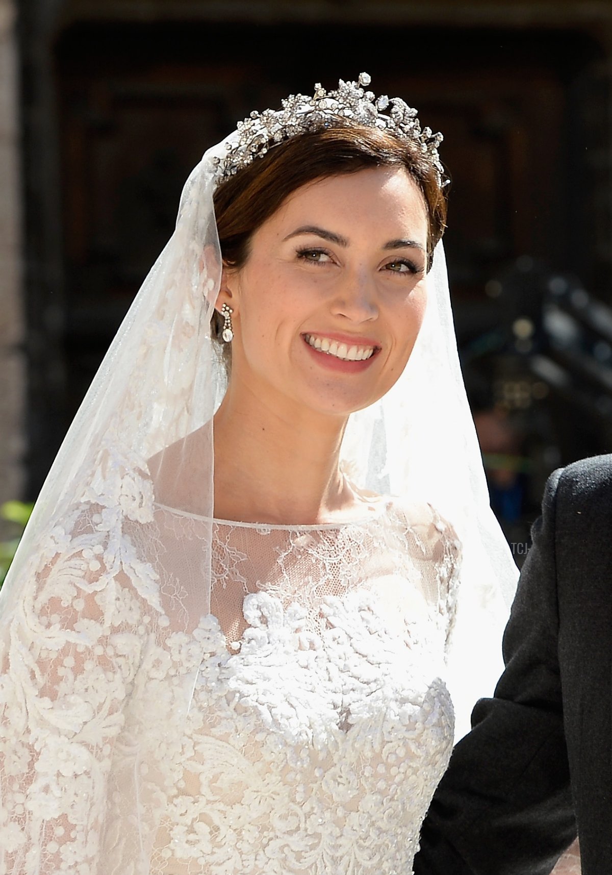 Princess Claire Of Luxembourg departs from her wedding ceremony at the Basilique Sainte Marie-Madeleine on September 21, 2013 in Saint-Maximin-La-Sainte-Baume, France