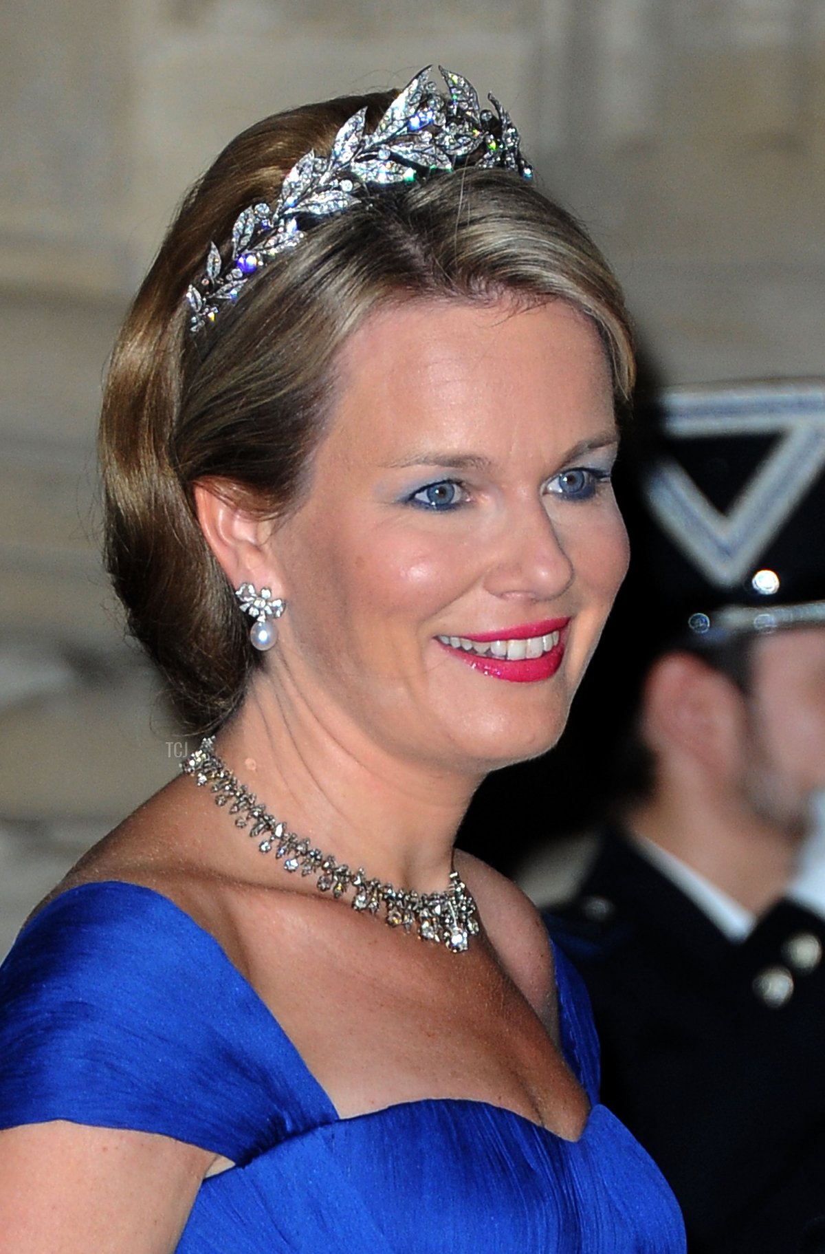 Princess Mathilde of Belgium attends the Gala dinner for the wedding of Prince Guillaume Of Luxembourg and Stephanie de Lannoy at the Grand-ducal Palace on October 19, 2012 in Luxembourg, Luxembourg