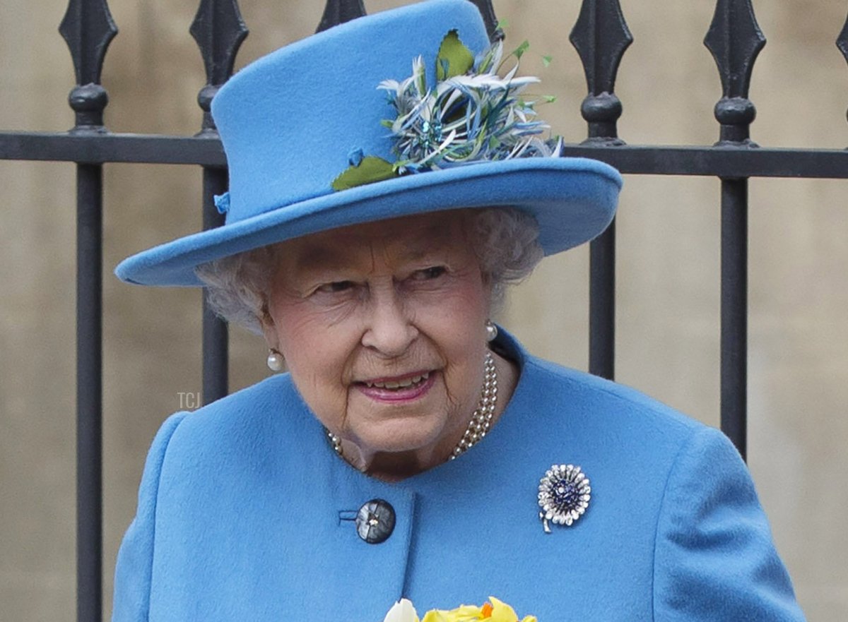 Queen Elizabeth II leaves the Easter Sunday service at St George's Chapel at Windsor Castle on April 5, 2015 in Windsor, England