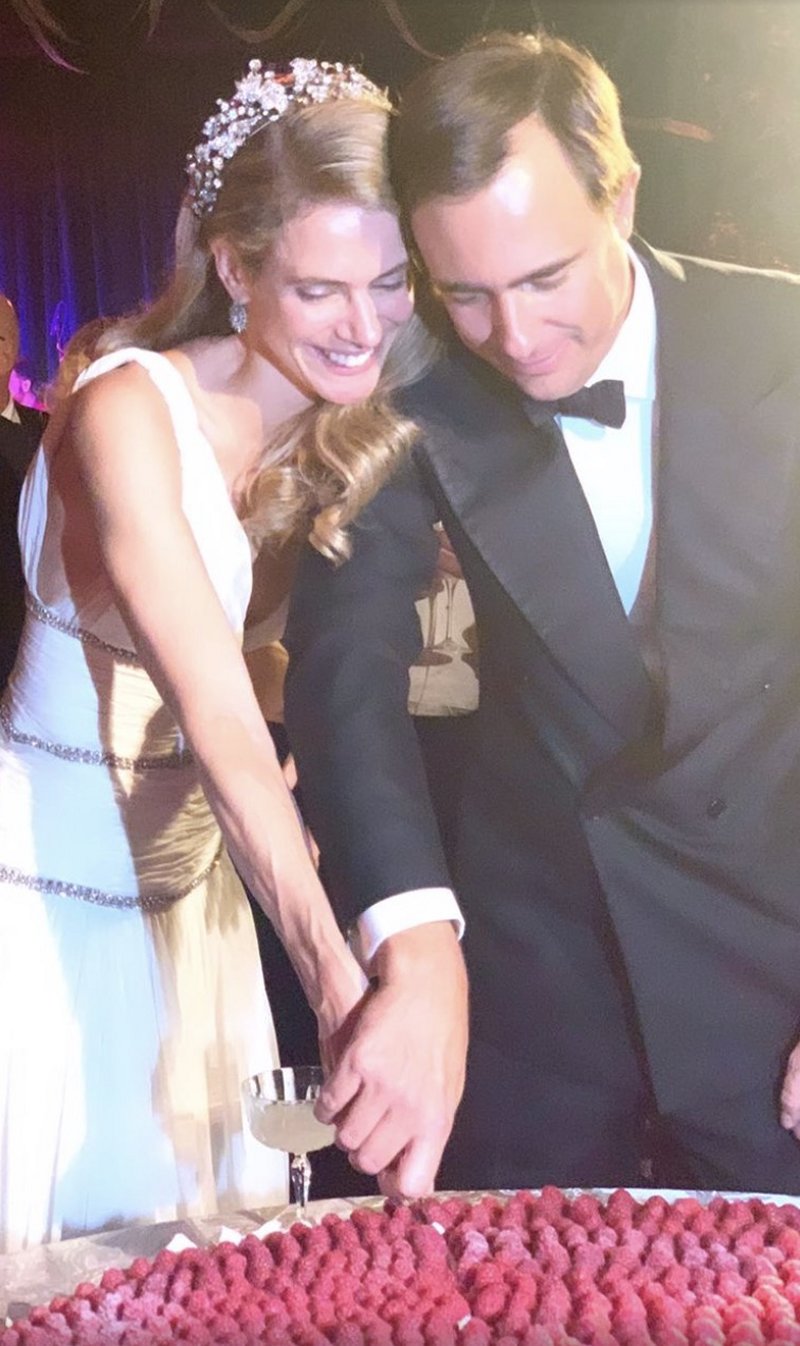 Princess Maria Anunciata of Liechtenstein and Emanuele Musini at their wedding reception in Vienna, September 4, 2021 (Instagram)