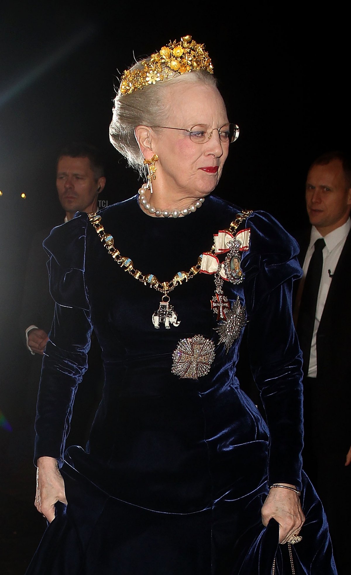 Queen Margrethe II of Denmark attends the annual New Year's Levee, January 2013